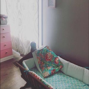 Carousel floral cradle bedding